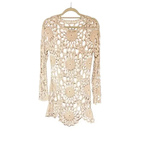 Rare UNIF Crochet Tunic/Dress, Cream - Picture 4 of 6